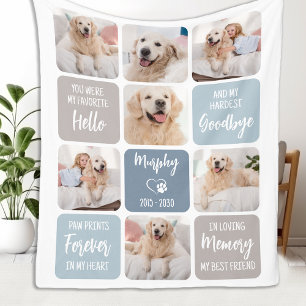 Couverture Polaire Pet Dog Memorial Favori Hello Custom 7 Photo