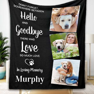 Couverture Polaire Pet Dog Memorial Personnalisé Animaux de compagnie