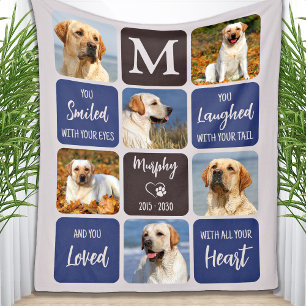 Couverture Polaire Pet Loss Chien Memorial Personnalisé Design modern