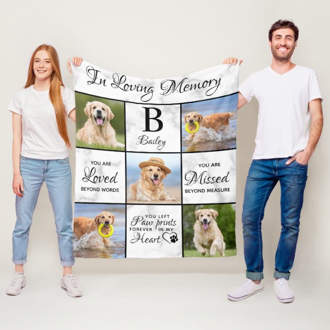 Couverture Polaire Pet Memorial Animaux de compagnie Perdre Keepsaké  (En situation)