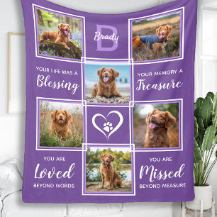 Couverture Polaire Pet Memorial In Love Memory Photo Collage