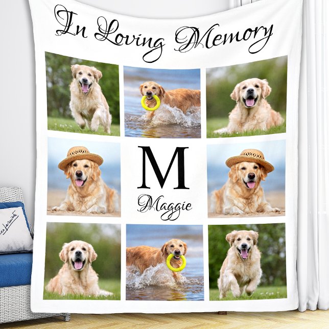 Couverture Polaire Pet Memorial In Love Memory Photo Collage (Créateur téléchargé)