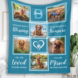 Couverture Polaire Pet Memorial In Love Memory Photo Collage