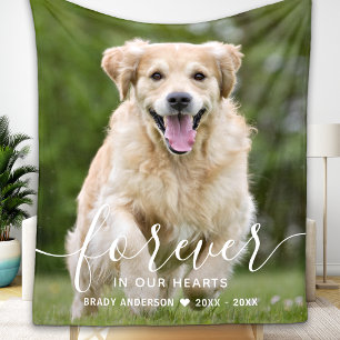 Couverture Polaire Pet Memorial Modern Photo Sympathy Pet Loss