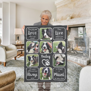 Couverture Polaire Pet Memorial Personnalisé 7 Photo Collage Personna
