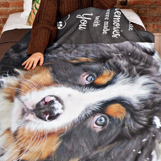 Couverture Polaire Pet Memorial Sympathy Pet Perdre Cadeau Photo pers (Créateur téléchargé)