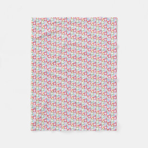 Couverture Polaire Pétales dans le silence 05. Motif floral.