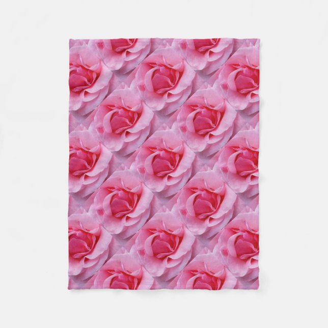 Couverture Polaire pétales roses (Devant)