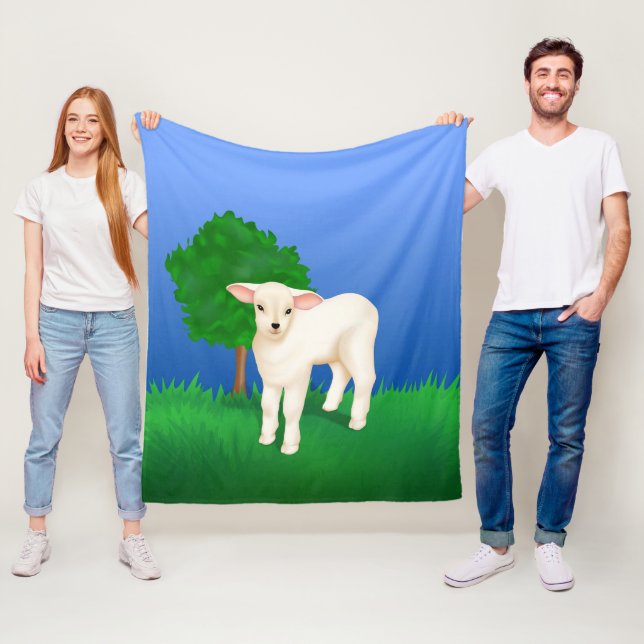 Couverture Polaire Petit agneau (En situation)