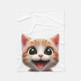 Couverture Polaire Petit chat mignon, chaton adorable, cute, ginger 