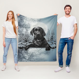Couverture Polaire Petit chiot noir Labrador Retriever T-Shirt Thirt 