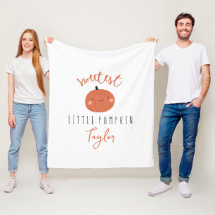 Couverture Polaire petit citrouille doux Nom personnalisé