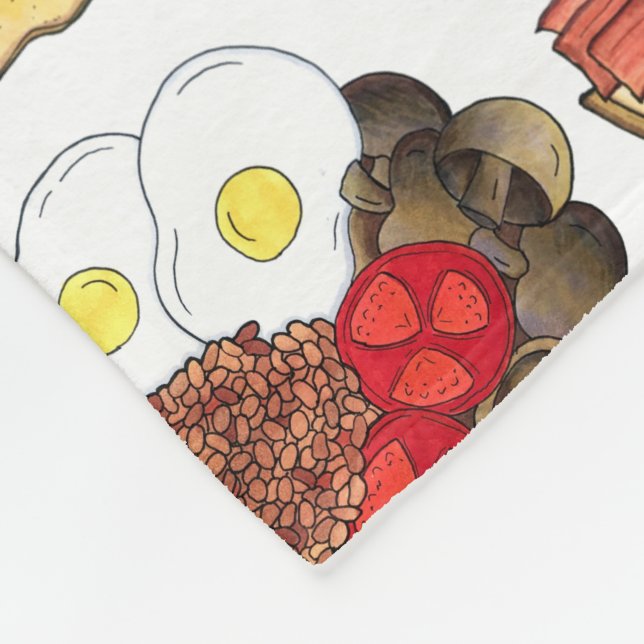 Couverture Polaire Petit déjeuner anglais complet Royaume-Uni Cuisine (Coin)