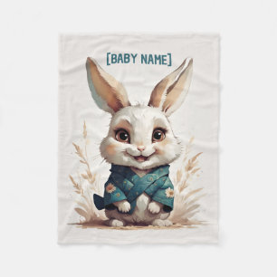 Couverture Polaire Petit lapin personnalisé