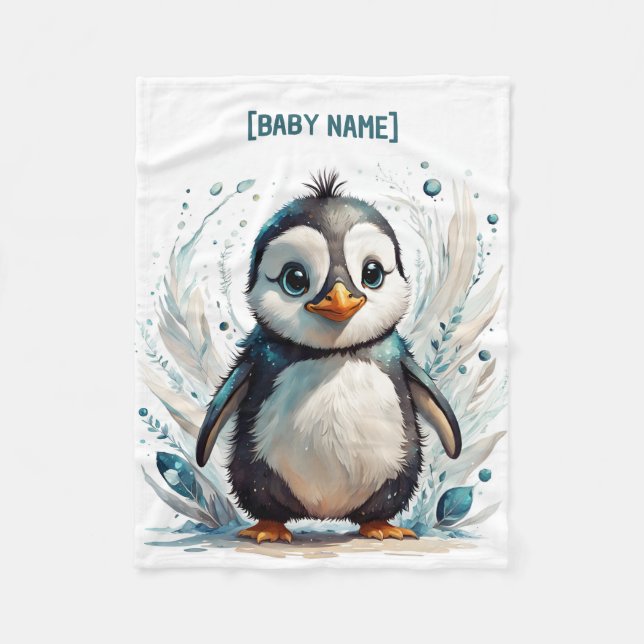 Couverture Polaire Petit pingouin personnalisé (Devant)