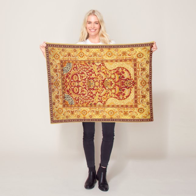Couverture Polaire Petit tapis de prière musulman lavable à 1 personn (En situation)
