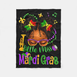 Couverture Polaire Petite Mademoiselle Mardi Gras Ruban Filles Enfant