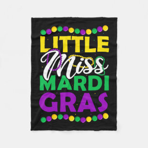 Couverture Polaire Petite Miss Mardi Gras Vêtements de carnaval pour