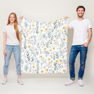 Couverture Polaire Petite pouponnière Fleur sauvage de jardin coloré 