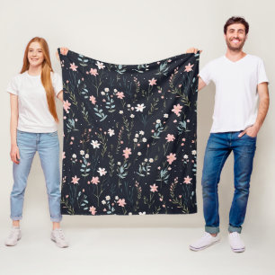 Couverture Polaire Petite pouponnière Fleur sauvage de jardin coloré