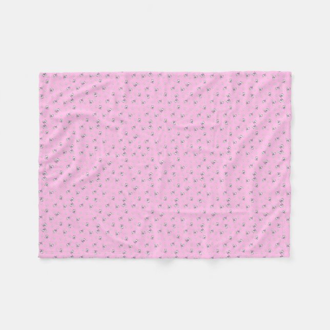 Couverture Polaire Petites marguerites Westie KiniArt (Devant (Horizontal))