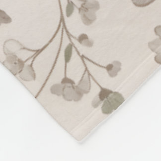 Couverture Polaire Petits bourgeons et feuilles — Simplicité scandina