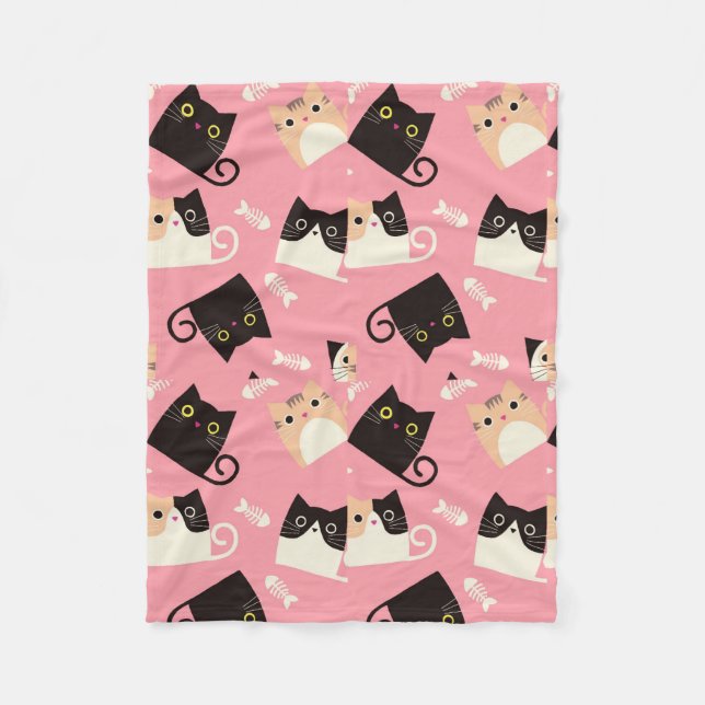 Couverture Polaire Petits chatons mignons (Devant)