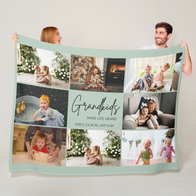Couverture Polaire Petits-enfants minimaux font la vie Grand 8 Photo  (En situation)
