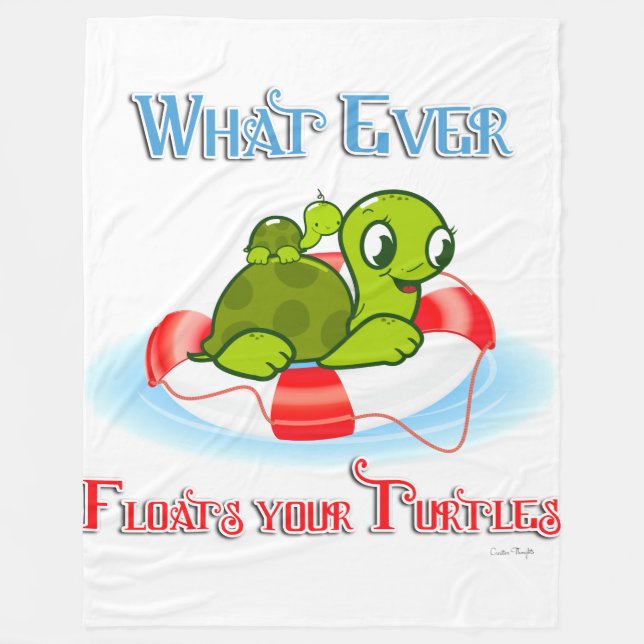 Couverture Polaire Peu importe ce qui flotte vos tortues 2 (Devant)