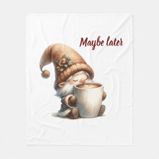 Couverture Polaire Peut-être plus tard Gnome Boire du café