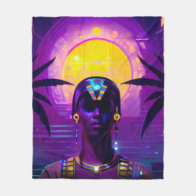 Couverture Polaire Pharaon Synthwave (Devant)