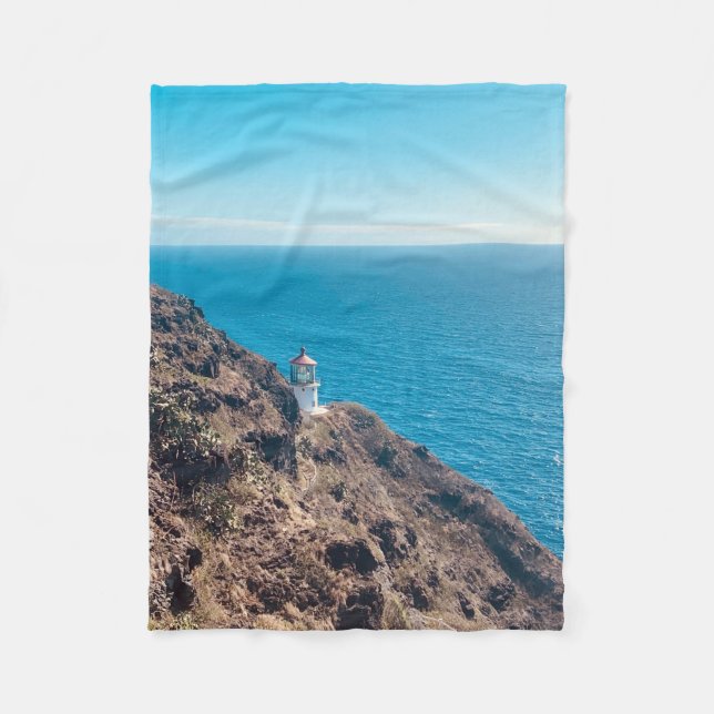 Couverture Polaire phare sur la falaise bleu océan Hawaii (Devant)