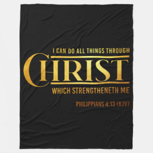 Couverture Polaire Philippiens 4:13 Bible Verse KJV Citation