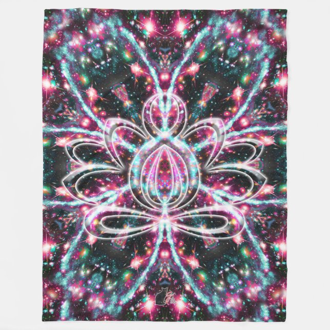 Couverture Polaire Phosphorescence Zen Lotus (Devant)