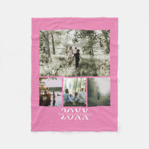 Couverture Polaire Photo Collage Instagram Nom et année personnalisée