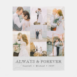 Couverture Polaire Photo Collage Mariage