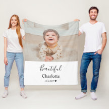 Photo de bébé avec souvenir de nom personnalisé