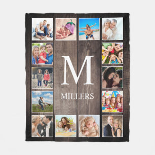 Couverture Polaire Photo de Custom Collage Rustic Farmhouse Family