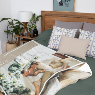 Couverture Polaire Photo de famille moderne   Joyeux Joyeux Joyeux Bé