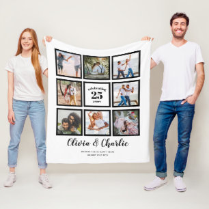 Couverture Polaire Photo de l'anniversaire du Mariage Parents