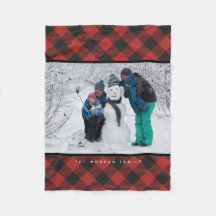Photo de plaid de Buffalo rouge et noir