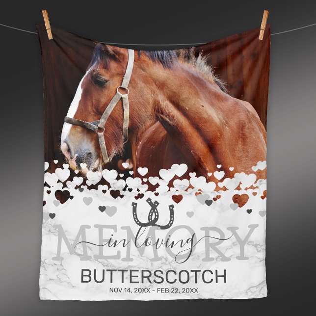 Couverture Polaire Photo du Cheval de l'Animal Memorial (Créateur téléchargé)