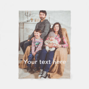 Couverture Polaire Photo et/ou texte faits sur commande