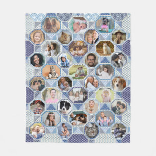 Couverture Polaire Photo Famille Collage Couette Bleue Look 35 Photos