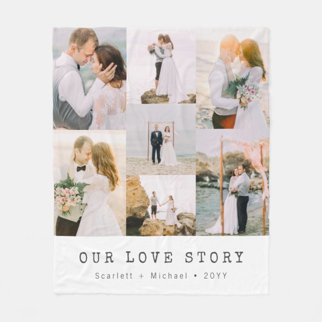 Couverture Polaire Photo Mariage moderne (Devant)