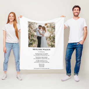 Couverture Polaire Photo mariage paroles de chansons Fleece Blanket