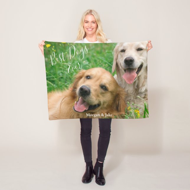 Couverture Polaire Photo Meilleur Chiens Jamais Blanche En Ceinture (En situation)