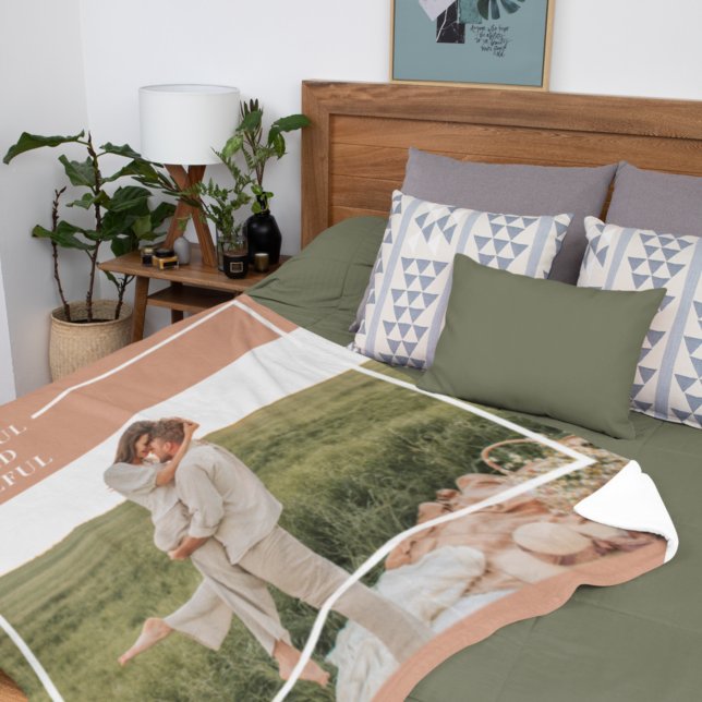 Couverture Polaire Photo moderne de Family | Thankful (Créateur téléchargé)