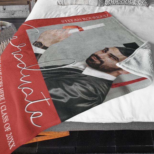 Couverture Polaire Photo Moderne Graduation (Créateur téléchargé)