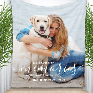 Couverture Polaire Photo Personnalisée De Chien Moderne Pet Memorial